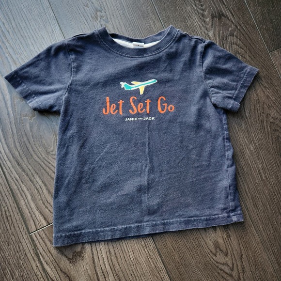 Janie and Jack 'One of a kind' and 'Jet Set Go' tees, 3t - Picture 2 of 6
